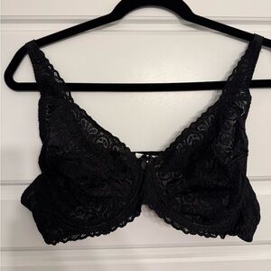 Vintage Black Carroll Reed Lace Bra 40C